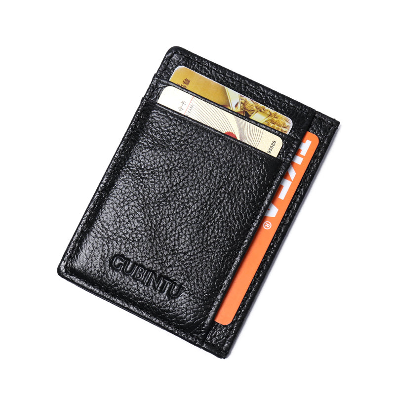 115# Stylish Genuine Leather Coin Multi Card Slots Wallet for Men