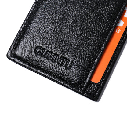 115# Stylish Genuine Leather Coin Multi Card Slots Wallet for Men