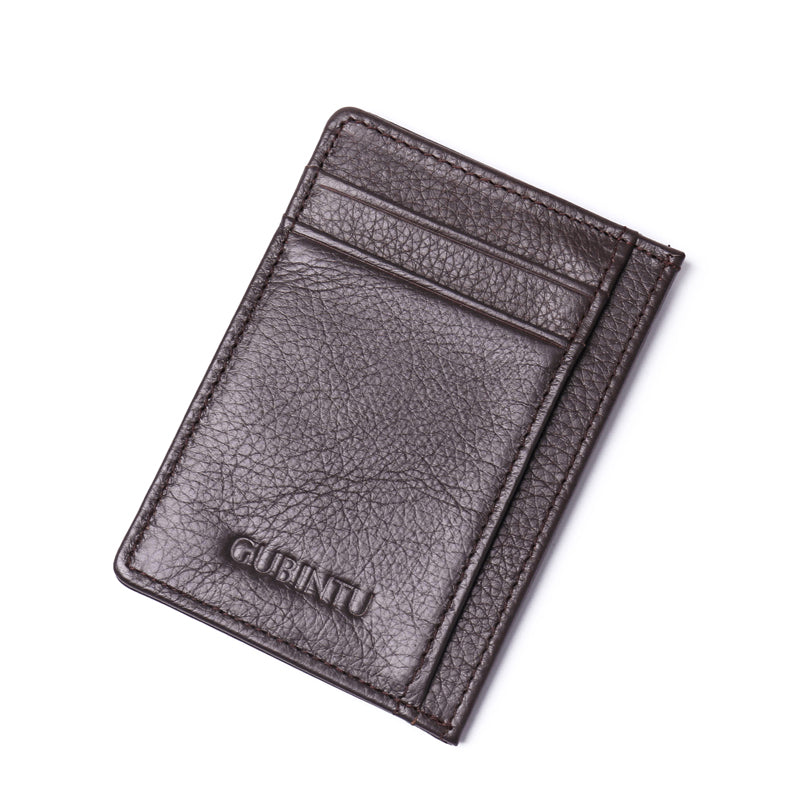 115# Stylish Genuine Leather Coin Multi Card Slots Wallet for Men