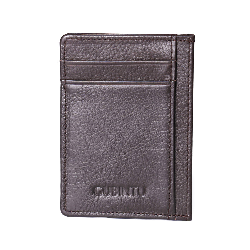 115# Stylish Genuine Leather Coin Multi Card Slots Wallet for Men