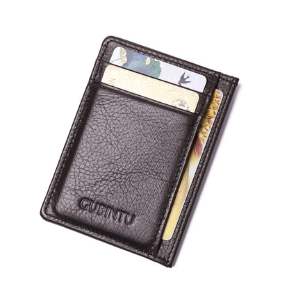 115# Stylish Genuine Leather Coin Multi Card Slots Wallet for Men