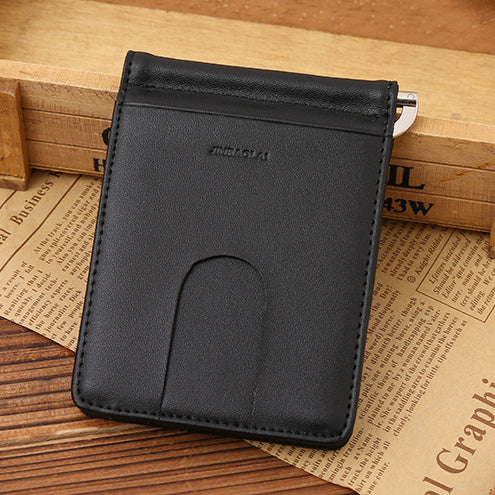 Business Genuine Leather Men's Wallet Multi-card ID Credit Card Holder Dollar Clip