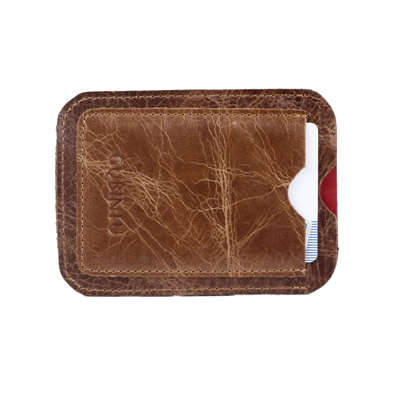 Portable Genuine Leather Card Holder