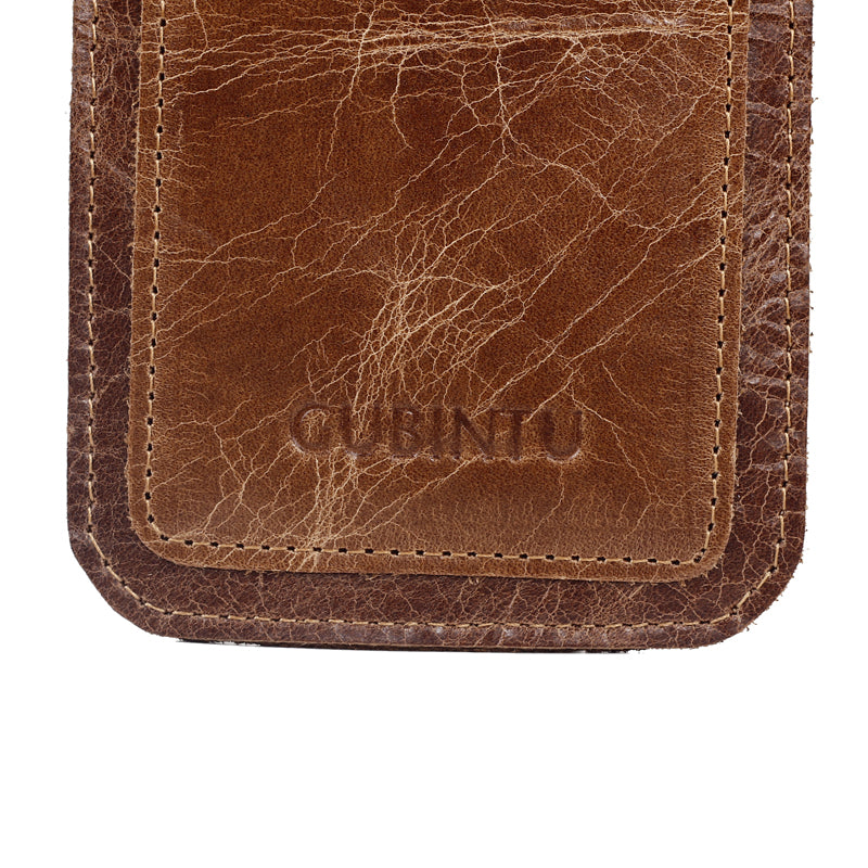 Portable Genuine Leather Card Holder