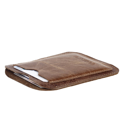 Portable Genuine Leather Card Holder