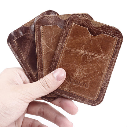 Portable Genuine Leather Card Holder