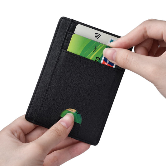 Anti-magnetic Men's Genuine Leather Card Holder ID Card Holder Case