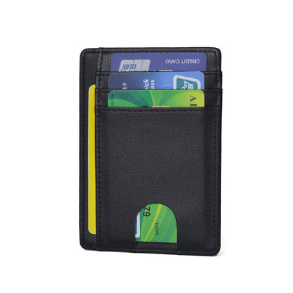 Anti-magnetic Men's Genuine Leather Card Holder ID Card Holder Case