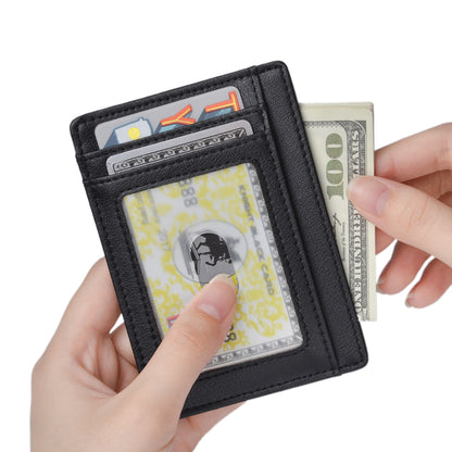 Anti-magnetic Men's Genuine Leather Card Holder ID Card Holder Case