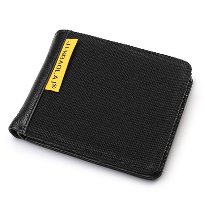 Leisure Men Genuine Leather Short Purse Card Coin Holder Bi-fold Wallet