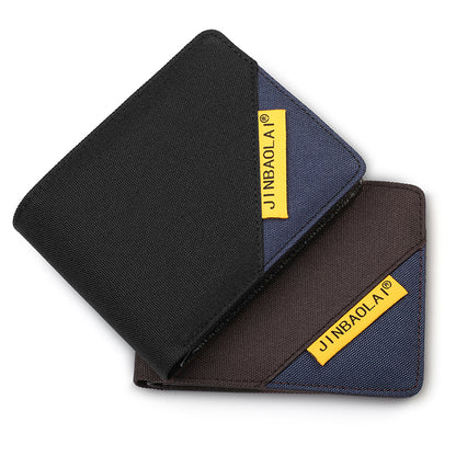 Leisure Men Genuine Leather Short Purse Card Coin Holder Bi-fold Wallet