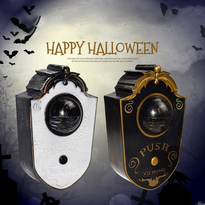 Novelty Halloween Door Decoration Horror Props Creepy Eye Doorbell Home Bar Scary Rotating Eye Doorbell