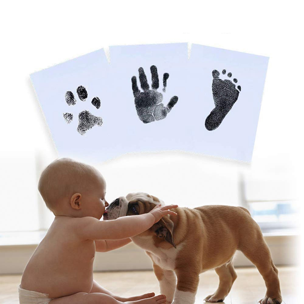 Newborn Footprint Handprint No Touch Skin Inkless Ink Pad Kits Hand Foot Print Baby Growing Up Souvenir