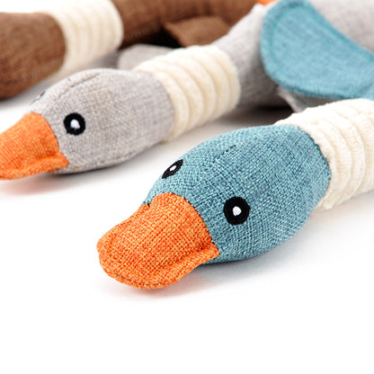 Pet Dog Wild Goose Sound Toys Solid Resistance To Bite Playable High Quality Blue Gray Brown Funny Pet Toy