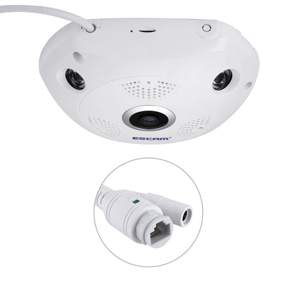 ESCAM Shark QP180 960P WiFi IP Camera 1.44mm Fisheye Lens Support VR APP