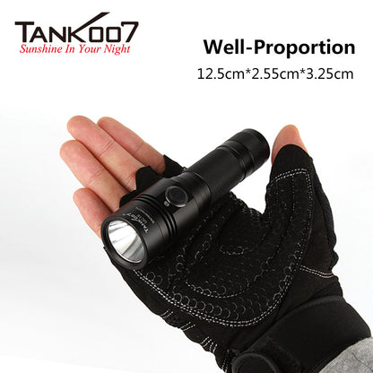 TANK007 UC16 700 Lumens USB Rechargeable Flashlight Portable Camping Torch