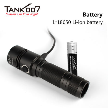 TANK007 UC16 700 Lumens USB Rechargeable Flashlight Portable Camping Torch