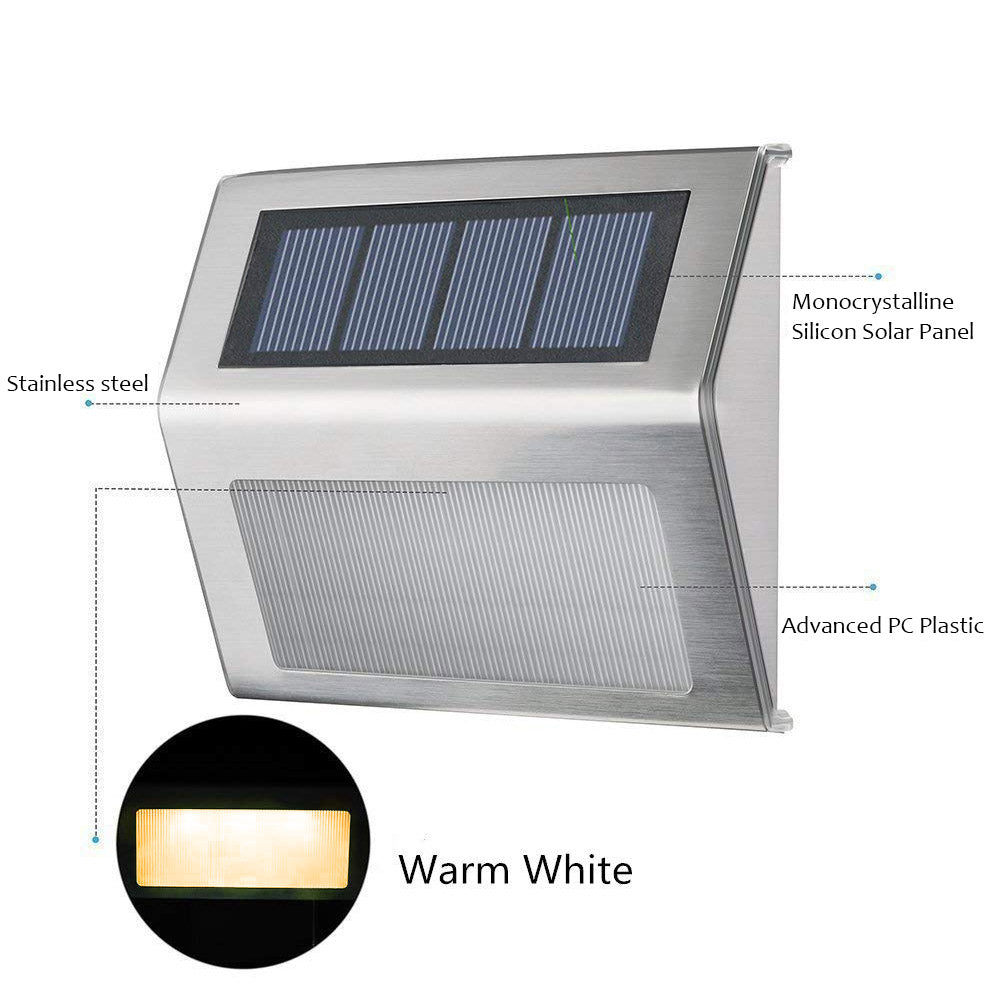 2Pcs/Set YOUOKLIGHT YK6411 White LED Solar Stairs Light