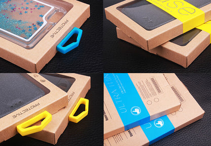 Customized Logo 50Pcs/Set Kraft Paper Box Package for Phone Case, Size: 162 x 85mm