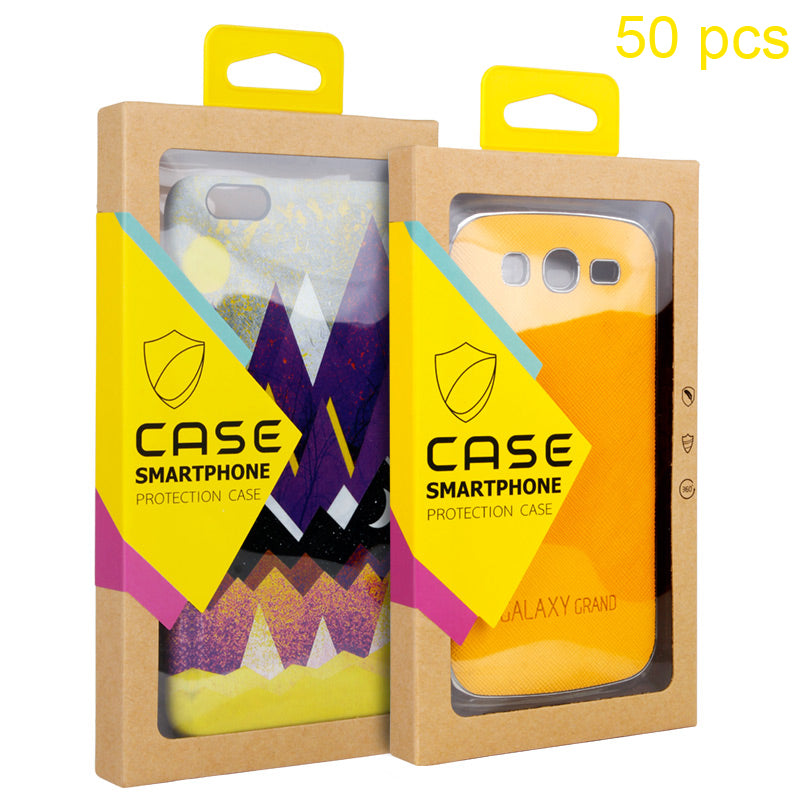 Customizable 50Pcs/Set Kraft Paper Package Box for iPhone 6s Plus/6 Plus Cases