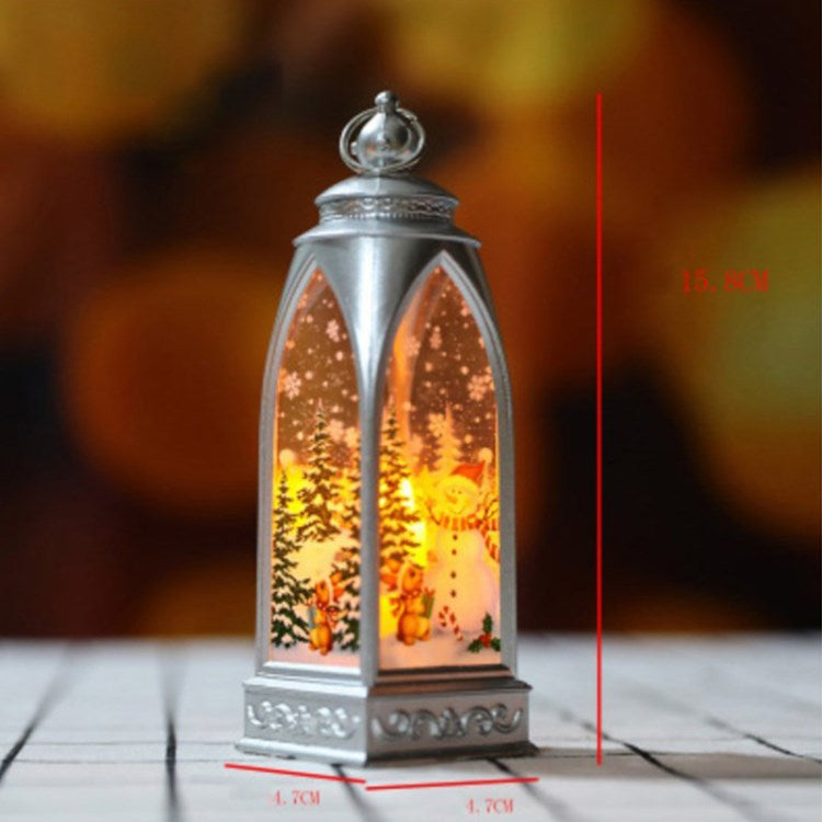 Christmas Snowman Santa Claus LED Light Lamp Xmas Tree Hanging Lantern Ornament Night Light