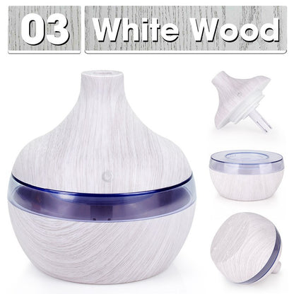 USB 300ml Diffuser with 7-color LED Light Aroma Air Ultrasonic Humidifier