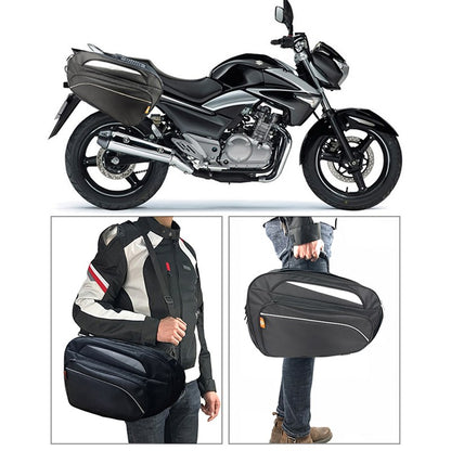 1 Pair Motorcycle Scooter Pannier Saddlebag Luggage Saddle Storage Bag with Rain Cover