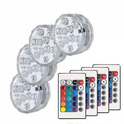 10-LED Submersible Light Waterproof Aquarium Diving Fish Tank Decor Lamp with Remote Control