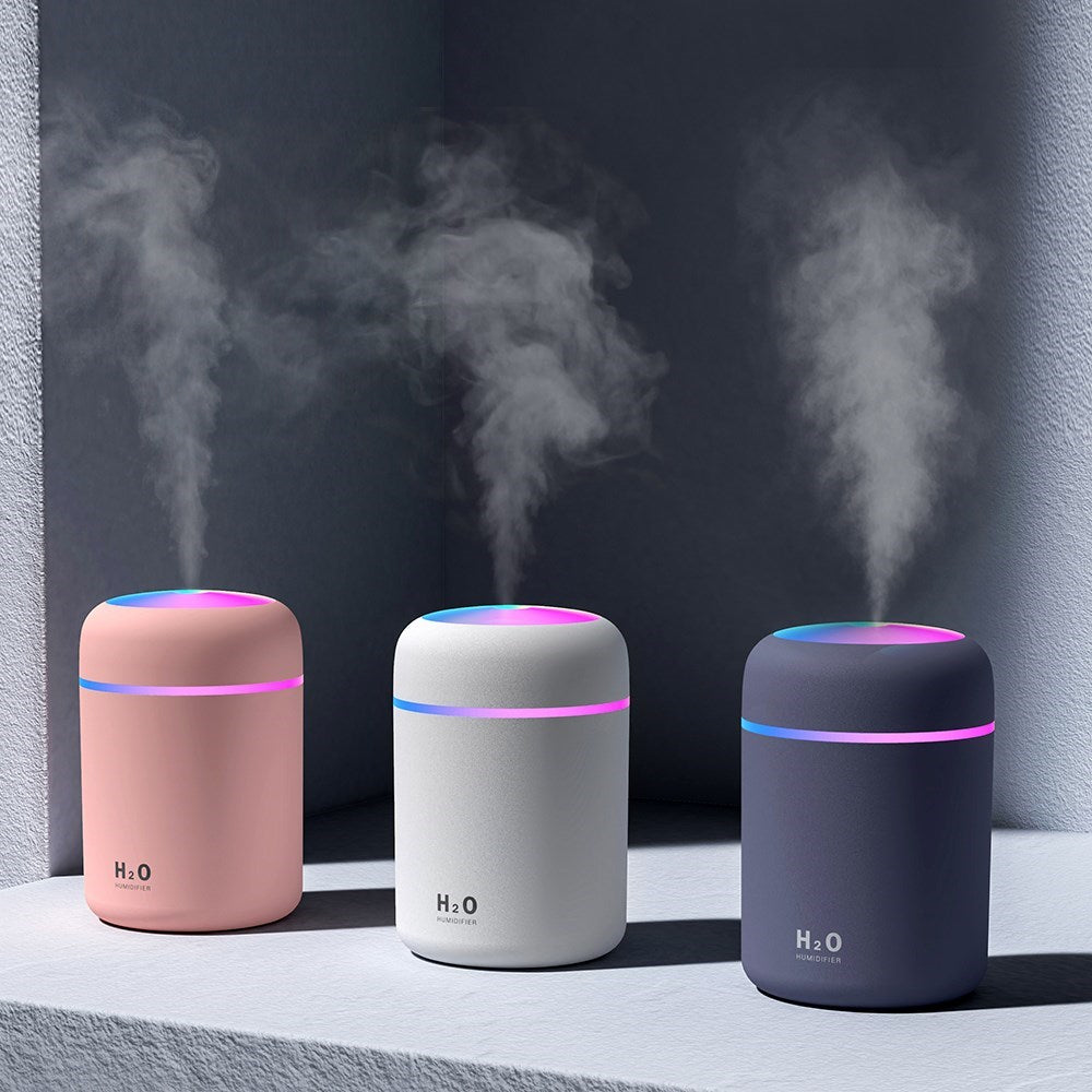 Humidifier USB Ultrasonic Aroma Diffuser Cool Mist Maker Air Purifier with Romantic Light