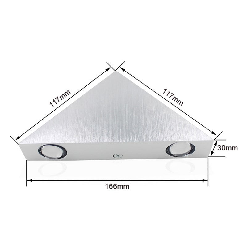 LED Wall Lamp 3W Modern Triangle Wall Light Corridor for Bedroom Home Lighting