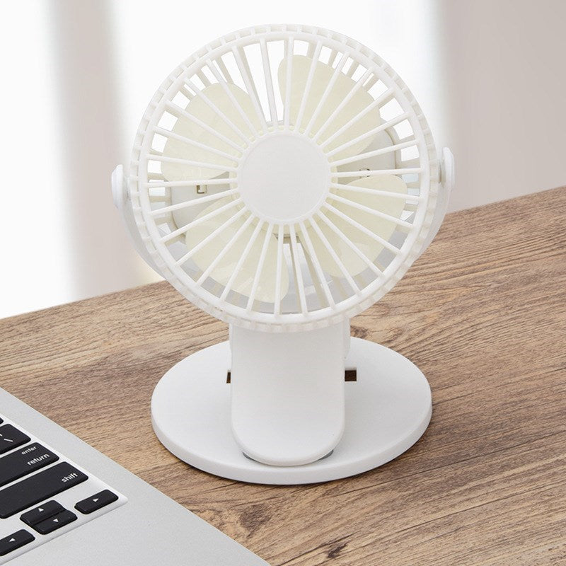 Portable Mini Cooling Fan Clip Fan Desktop Fan 2-IN-1 USB Rechargeable Small Fan