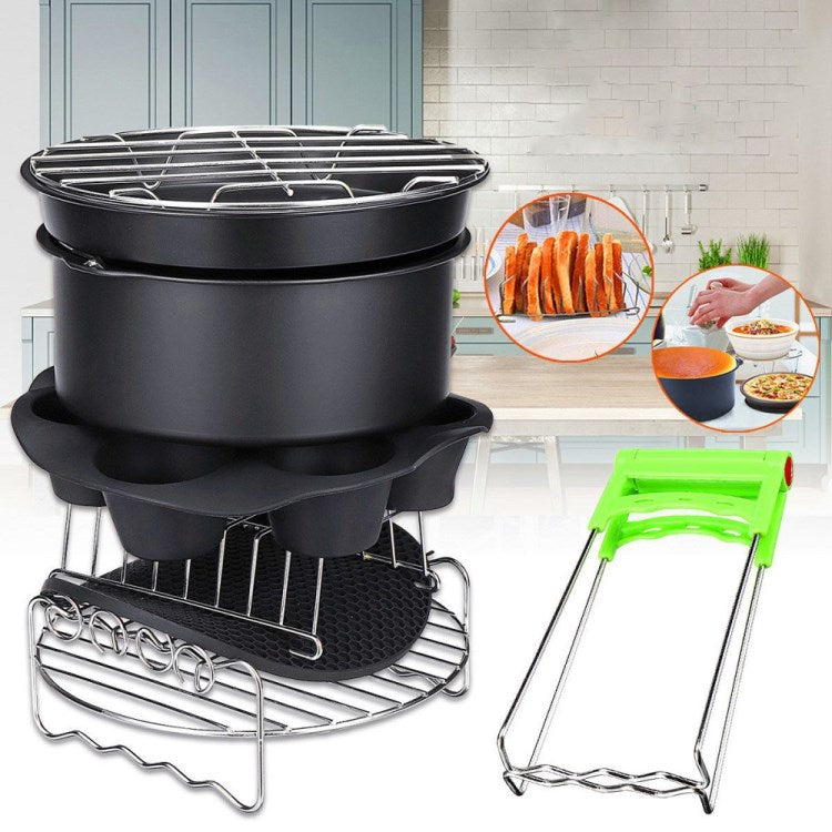 8PCS Air Fryer Accessories Home Kitchen Stainless Steel Multi