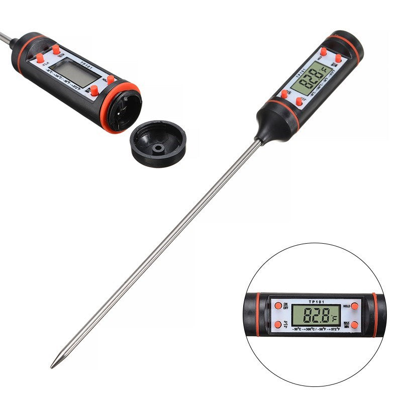 TP101 Digital Food Thermometer Long Probe Electronic Digital Thermometer BBQ Temperature Measuring Tool