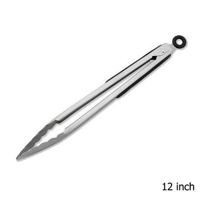 Kitchen Stainless Steel Non-slip Handle Bread Barbecue Food Clip