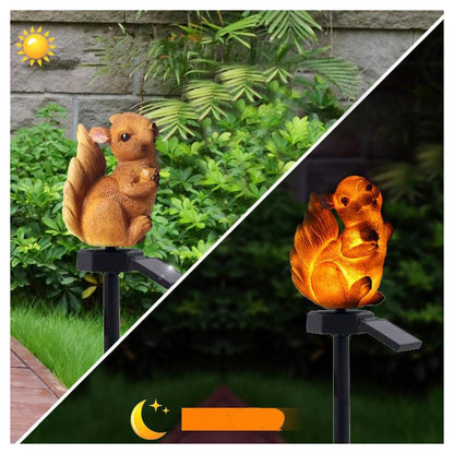 Modern Garden Decoration Resin Animal Solar Lamp