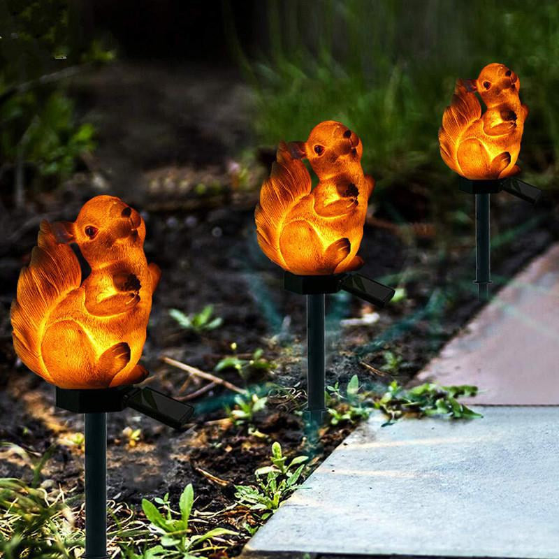 Modern Garden Decoration Resin Animal Solar Lamp