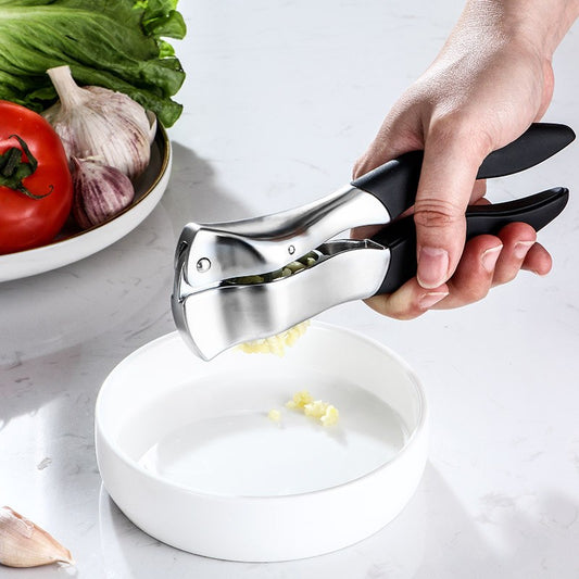 Zinc Alloy Garlic Press Hand Garlic Masher Kitchen Gadget Garlic Clip