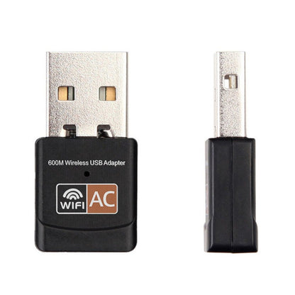 AC 600M Dual Frequency Mini 5G Wireless Network Card External USB Wifi Receiving Adapter