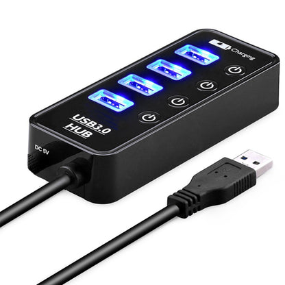 With On / Off Switch USB Distributor Support PC Laptop High-speed 4 - Port USB 3.0 HUB