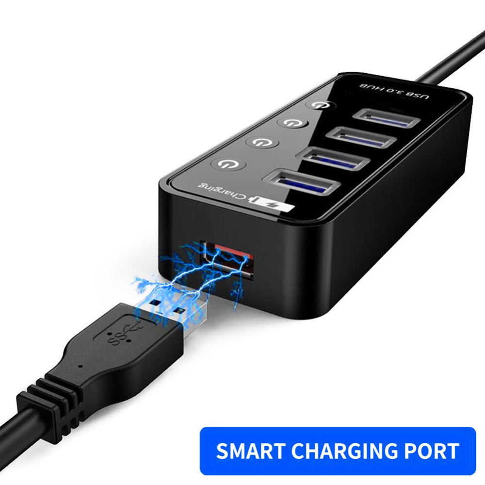 With On / Off Switch USB Distributor Support PC Laptop High-speed 4 - Port USB 3.0 HUB