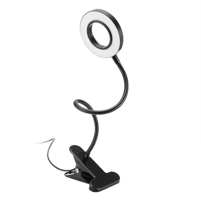 LED Desk Lamp with Adjustable Clamp Reading Light USB Plug-in Table Lamp for Eye Care Bedside Lamp