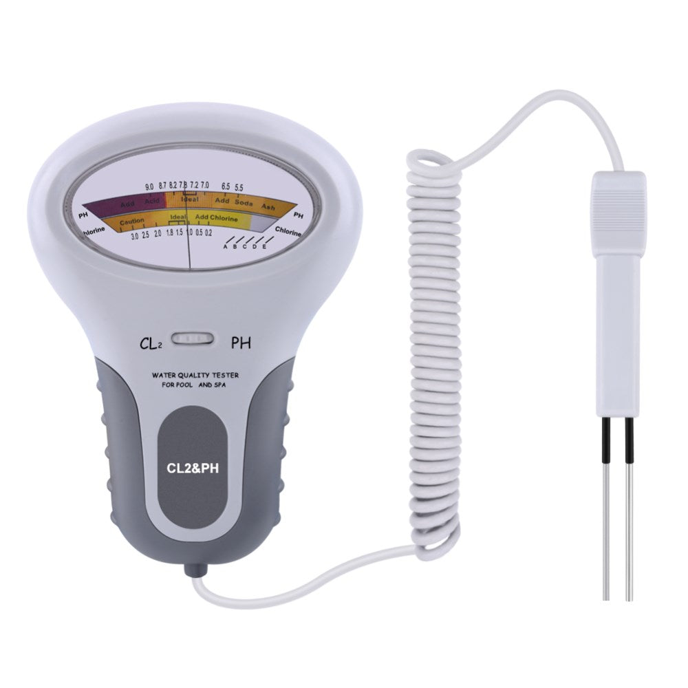 PH and Cl2 Tester Chlorine Water Quality Tester with Probe