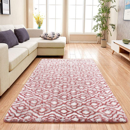 Soft Indoor Rug Shaggy Patterned Fluffy Carpet Home Decor Rug