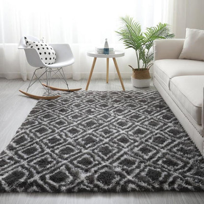 Soft Indoor Rug Shaggy Patterned Fluffy Carpet Home Decor Rug