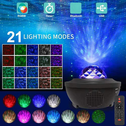 Starry Night Lamp Light Bluetooth Remote LED Star Light Projector Light