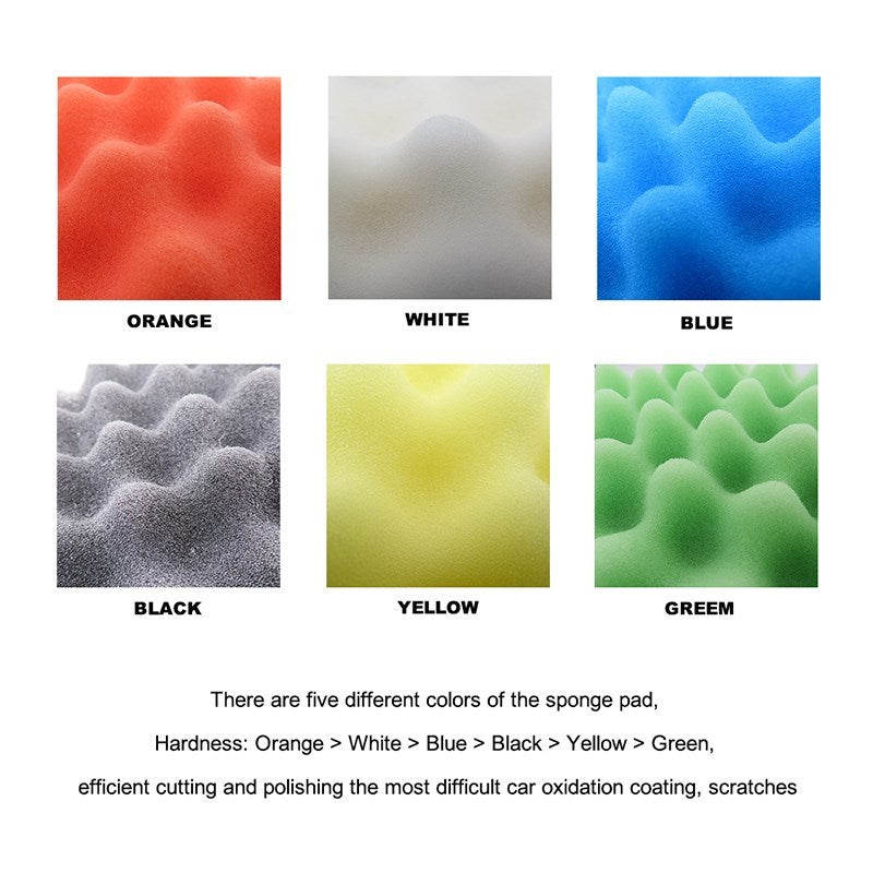 9Pcs CarPolishing Sponge Set Auto Polishing Pad Kit for Car Cleaning