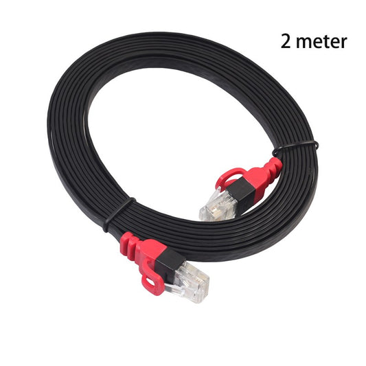 Ethernet Cable Flat Design CAT6 Network Wire RJ45 Lan Cable for Router PC - 2m