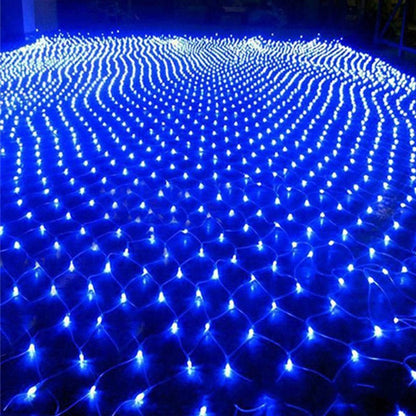 [1.5m x 1.5m] 96-LED Mesh Light String RGB Net Garland Lamp for Christmas New Year Wedding Holiday Party Decoration