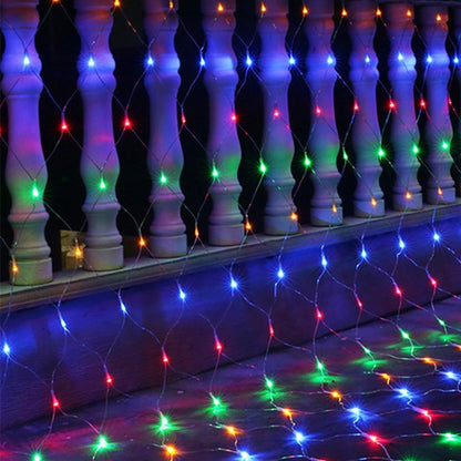 [1.5m x 1.5m] 96-LED Mesh Light String RGB Net Garland Lamp for Christmas New Year Wedding Holiday Party Decoration