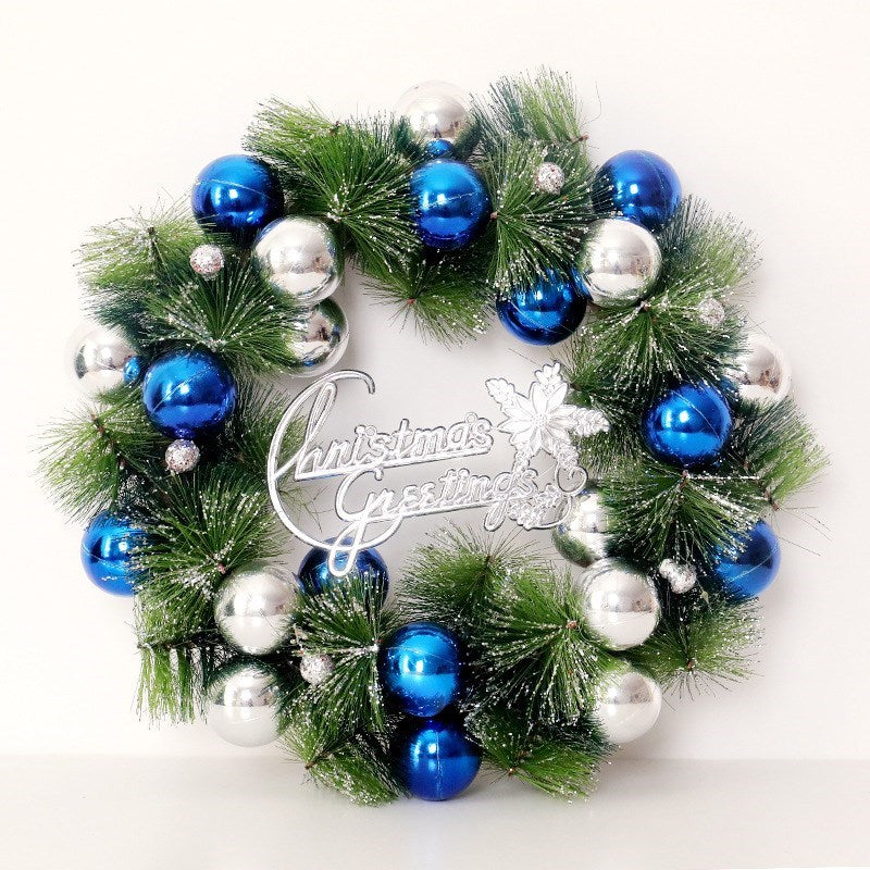 Xmas Garland 30cm/40cm/50cm Merry Christmas Tree Wreath Wall Door Hanging Pendant